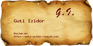 Guti Izidor névjegykártya